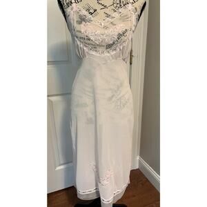 Vintage Miss Broadway Cami Slip Dress 32 Small Pink Midi Retro Feminine Lace